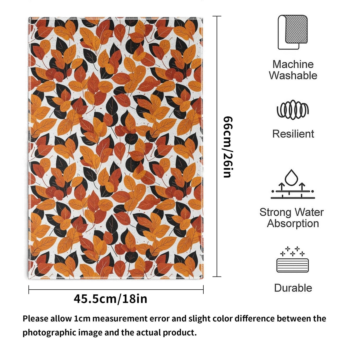 Red Autumn Hand Towels (6 Pcs) - DeRose Seasonal