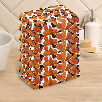 Red Autumn Hand Towels (6 Pcs) - DeRose Seasonal