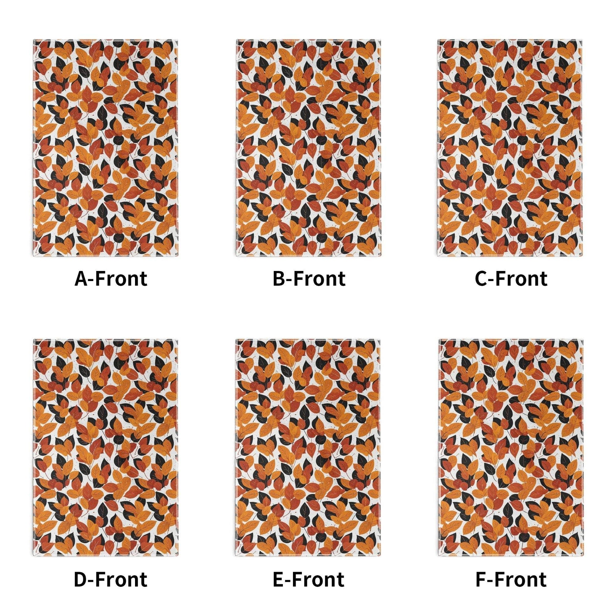 Red Autumn Hand Towels (6 Pcs) - DeRose Seasonal