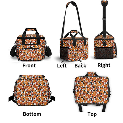 Red Autumn Insulated Leakproof Cooler Bag Lunch Box - DeRose Seasonal