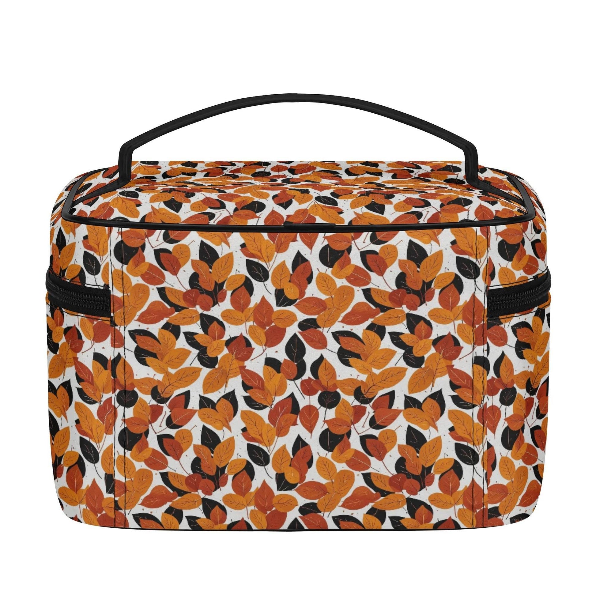 Red Autumn Leather Cosmetic Bag - DeRose Seasonal