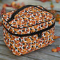 Red Autumn Leather Cosmetic Bag - DeRose Seasonal