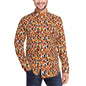 Red Autumn Men's Classic Long-Sleeved Button up Polyester Dress Shirt - DeRose Seasonal