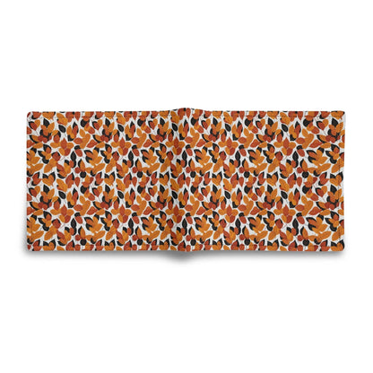 Red Autumn Men's Minimalist Leather Folded Wallet - DeRose Seasonal