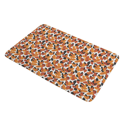 Red Autumn Plush Indoor Doormat - DeRose Seasonal
