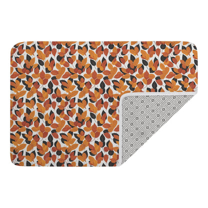 Red Autumn Plush Indoor Doormat - DeRose Seasonal