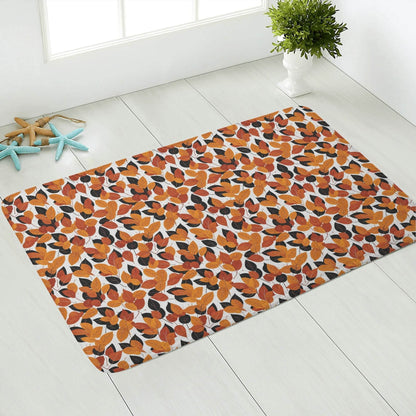 Red Autumn Plush Indoor Doormat - DeRose Seasonal