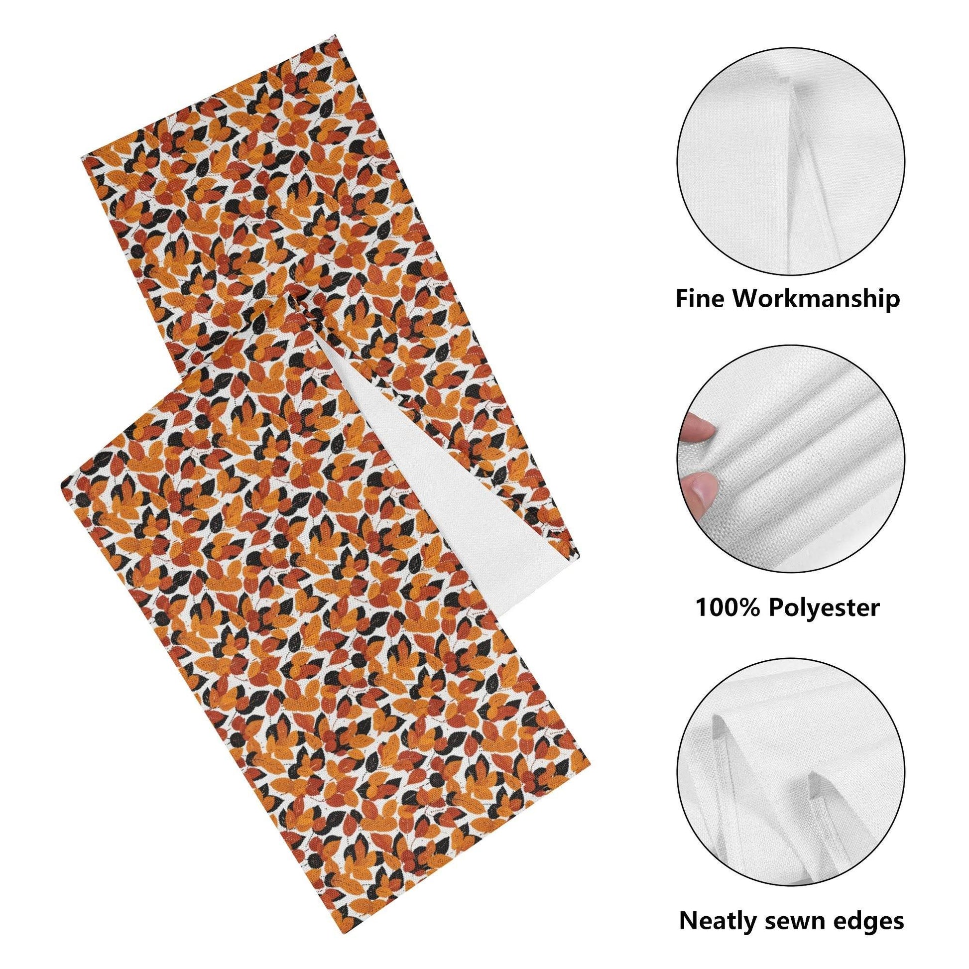 Red Autumn Polyester Table Runner - DeRose Seasonal
