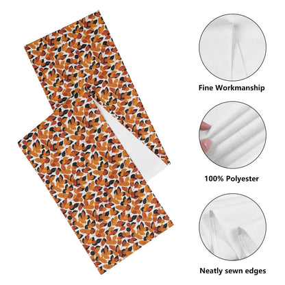 Red Autumn Polyester Table Runner - DeRose Seasonal