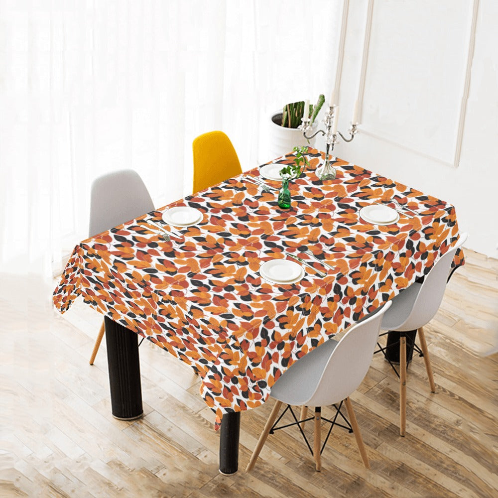 Red Autumn Polyester Tablecloth Polyester Tablecloth 70"x 52" DeRose Seasonal