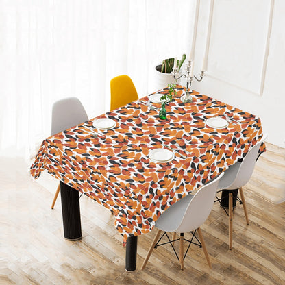 Red Autumn Polyester Tablecloth Polyester Tablecloth 70"x 52" DeRose Seasonal