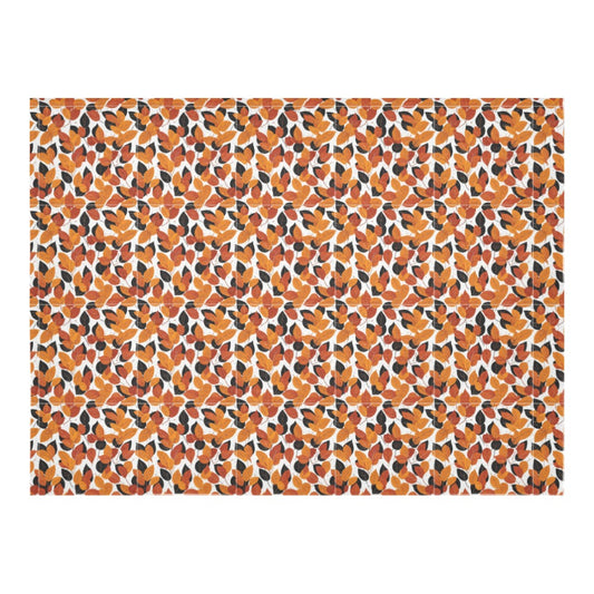 Red Autumn Polyester Tablecloth Polyester Tablecloth 70"x 52" DeRose Seasonal