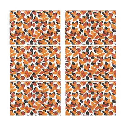 Red Autumn Table Placemat (set of 6) Placemats 12" x 18" (Set of 6) DeRose Seasonal