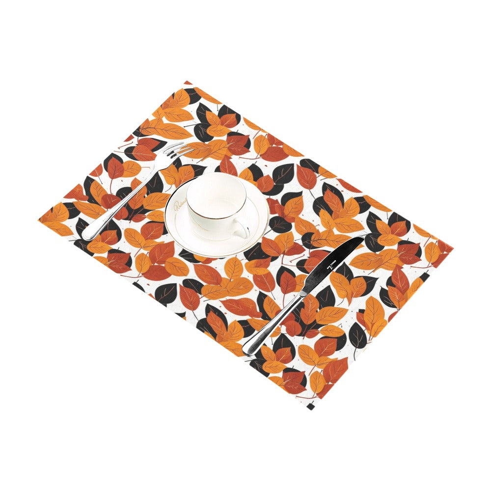 Red Autumn Table Placemat (set of 6) Placemats 12" x 18" (Set of 6) DeRose Seasonal