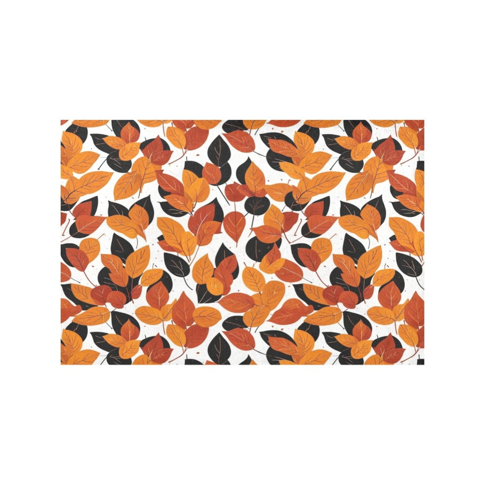 Red Autumn Table Placemat (set of 6) Placemats 12" x 18" (Set of 6) DeRose Seasonal