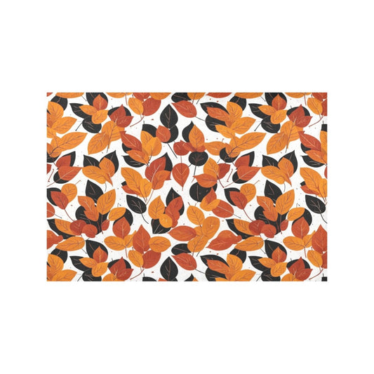 Red Autumn Table Placemat (set of 6) Placemats 12" x 18" (Set of 6) DeRose Seasonal