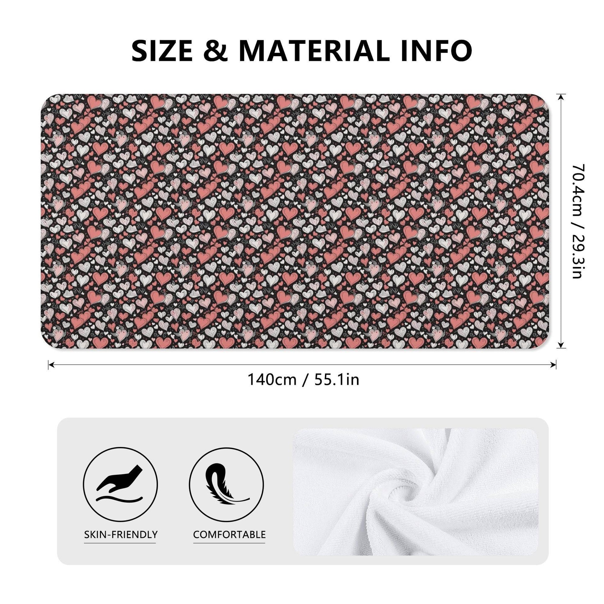 Red Hearts Bath Towel - DeRose Seasonal
