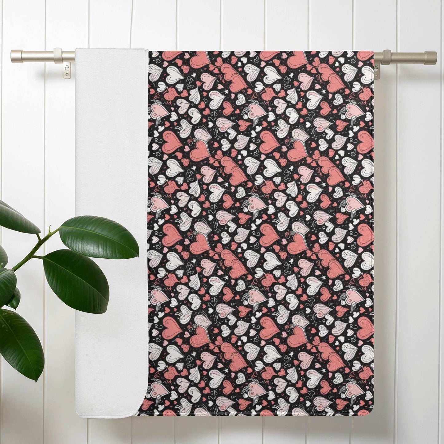 Red Hearts Bath Towel - DeRose Seasonal