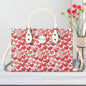 Red Hearts Luxury Women Leather Handbag (3 sizes) - DeRose Seasonal