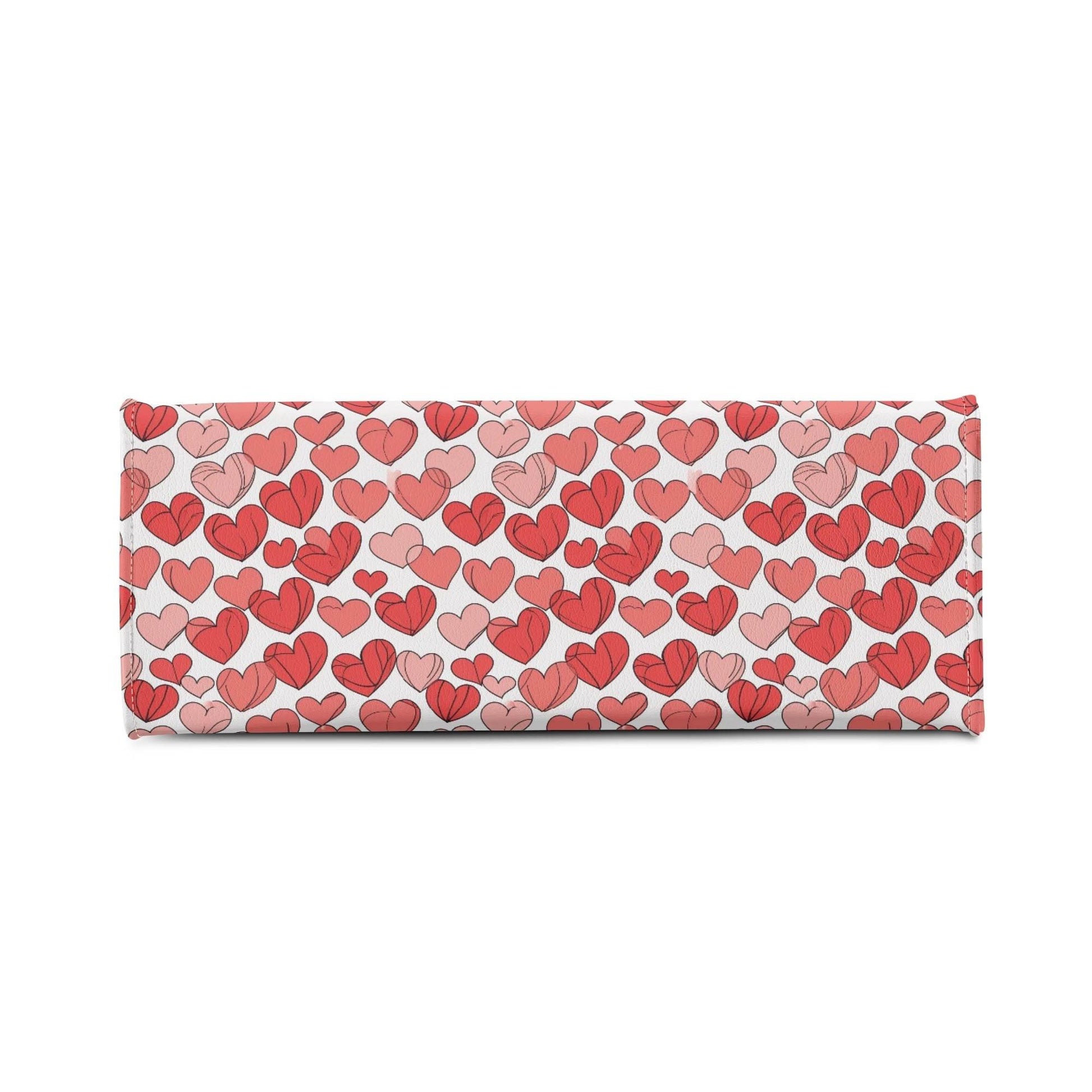 Red Hearts Luxury Women Leather Handbag (3 sizes) - DeRose Seasonal
