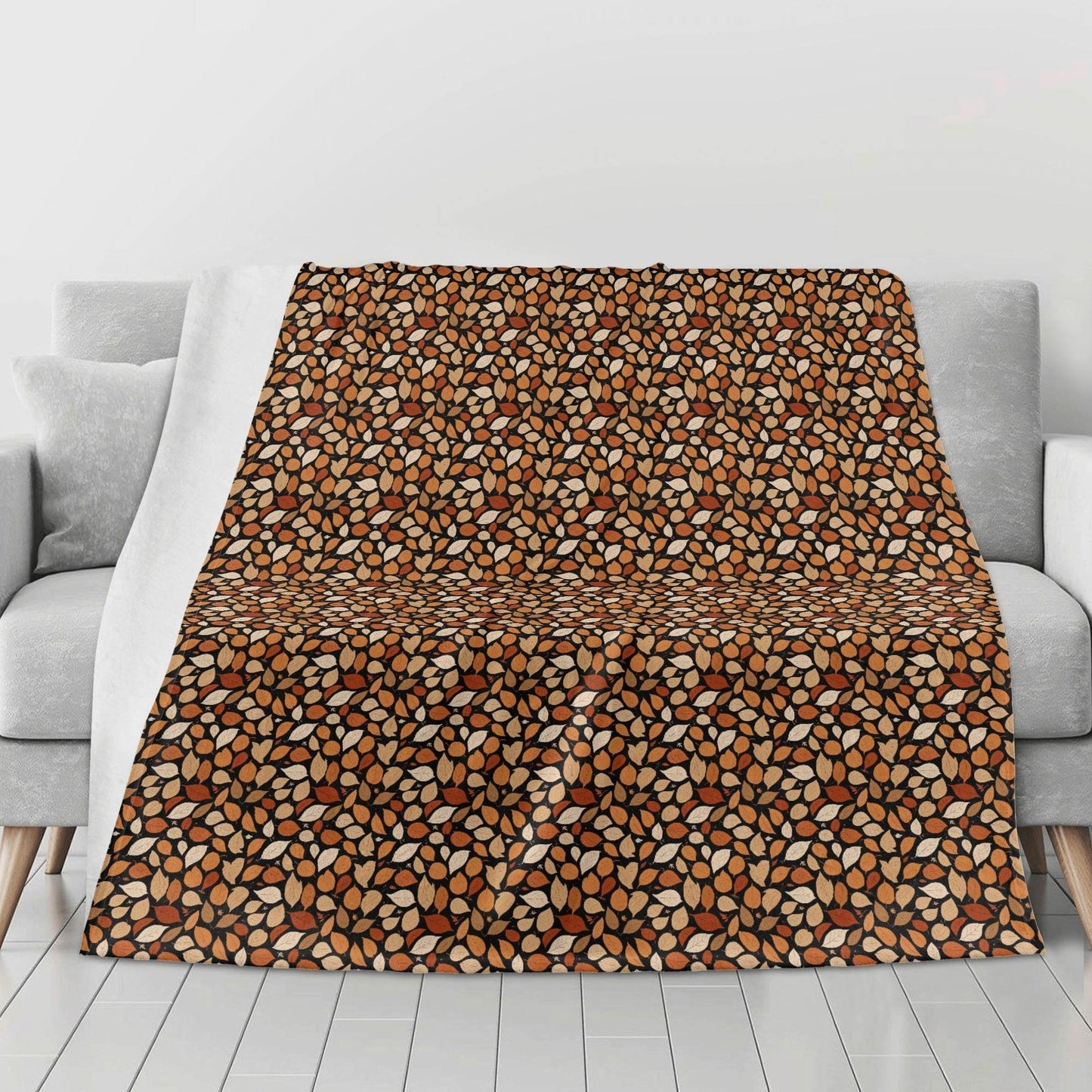 Red Leaves Flannel Breathable Blanket 4 Sizes - DeRose Seasonal