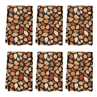 Red Leaves Hand Towels (6 Pcs) - DeRose Seasonal