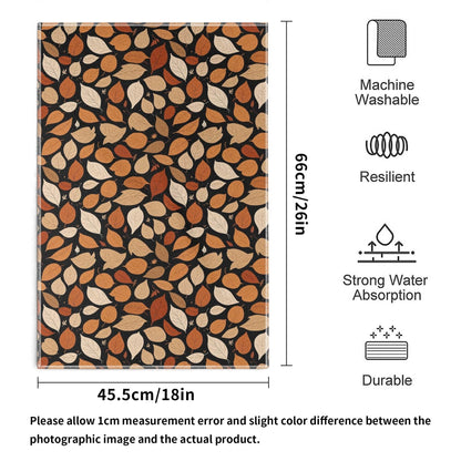 Red Leaves Hand Towels (6 Pcs) - DeRose Seasonal