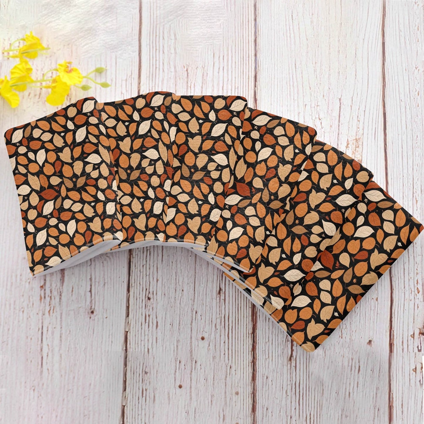 Red Leaves Hand Towels (6 Pcs) - DeRose Seasonal