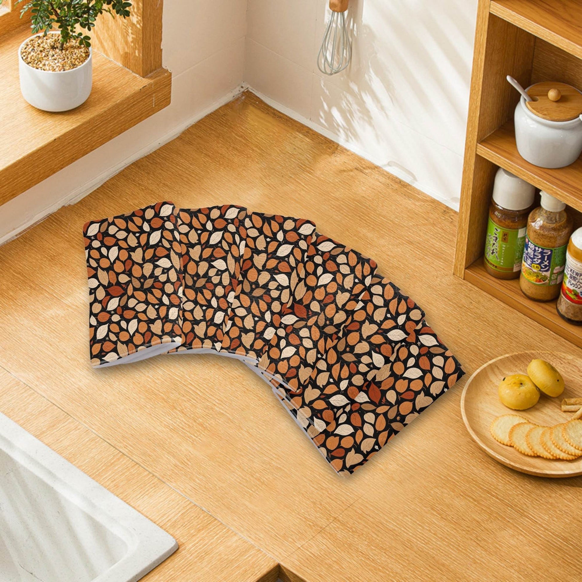 Red Leaves Hand Towels (6 Pcs) - DeRose Seasonal