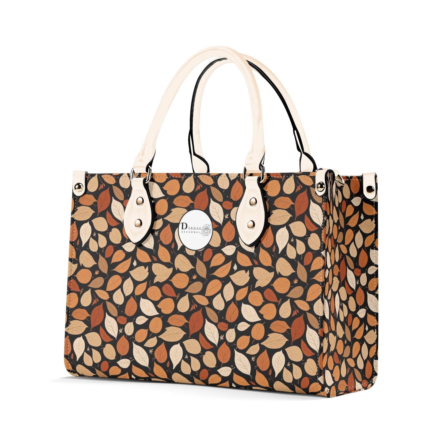 Red Leaves Luxury Women Leather Handbag (3 sizes) - DeRose Seasonal
