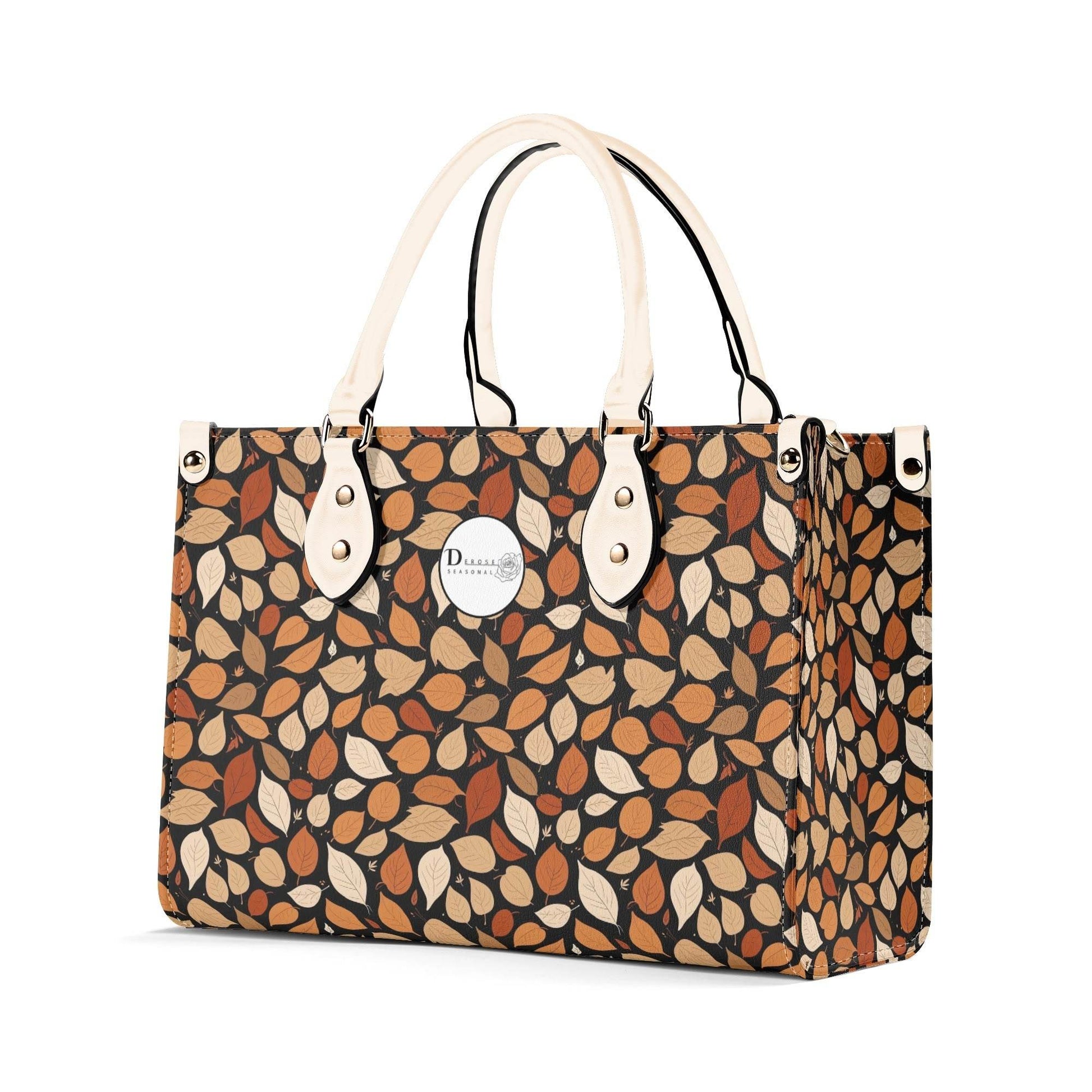 Red Leaves Luxury Women Leather Handbag (3 sizes) - DeRose Seasonal