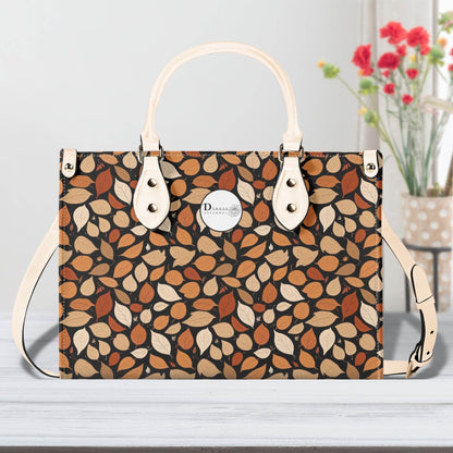 Red Leaves Luxury Women Leather Handbag (3 sizes) - DeRose Seasonal