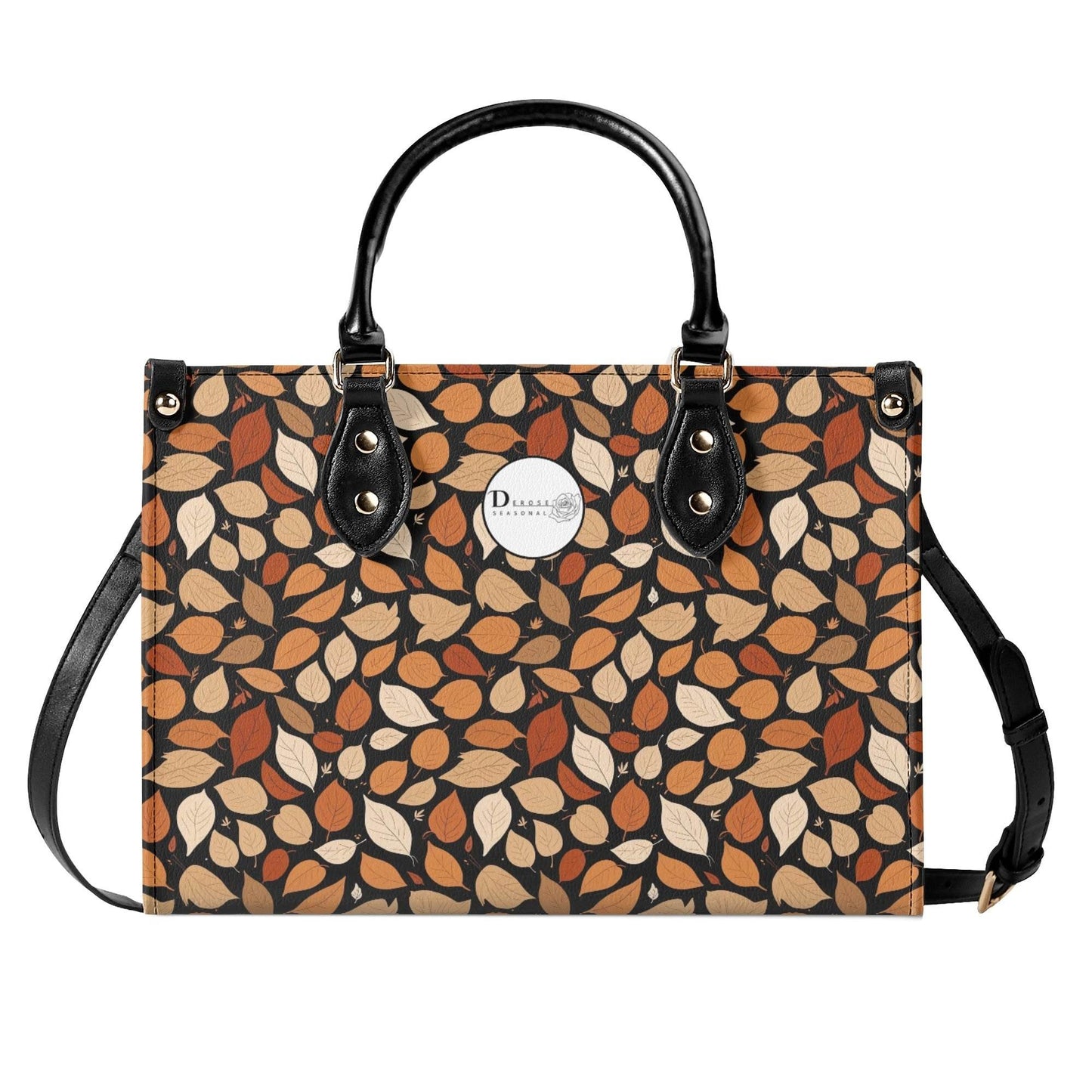 Red Leaves Luxury Women Leather Handbag (3 sizes) - DeRose Seasonal