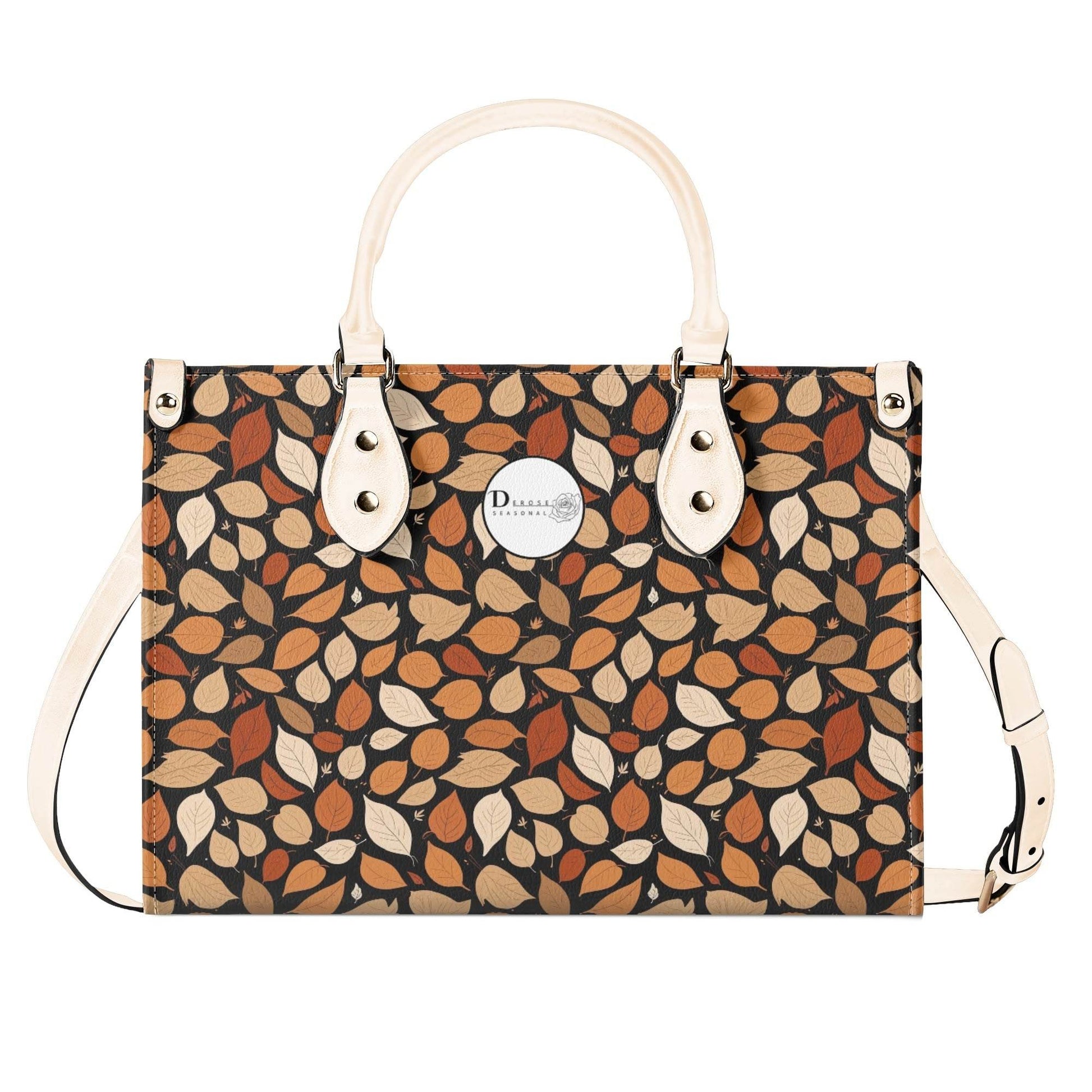 Red Leaves Luxury Women Leather Handbag (3 sizes) - DeRose Seasonal