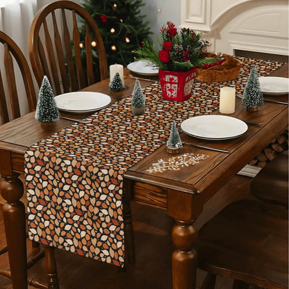 Red Leaves Polyester Table Runner - DeRose Seasonal