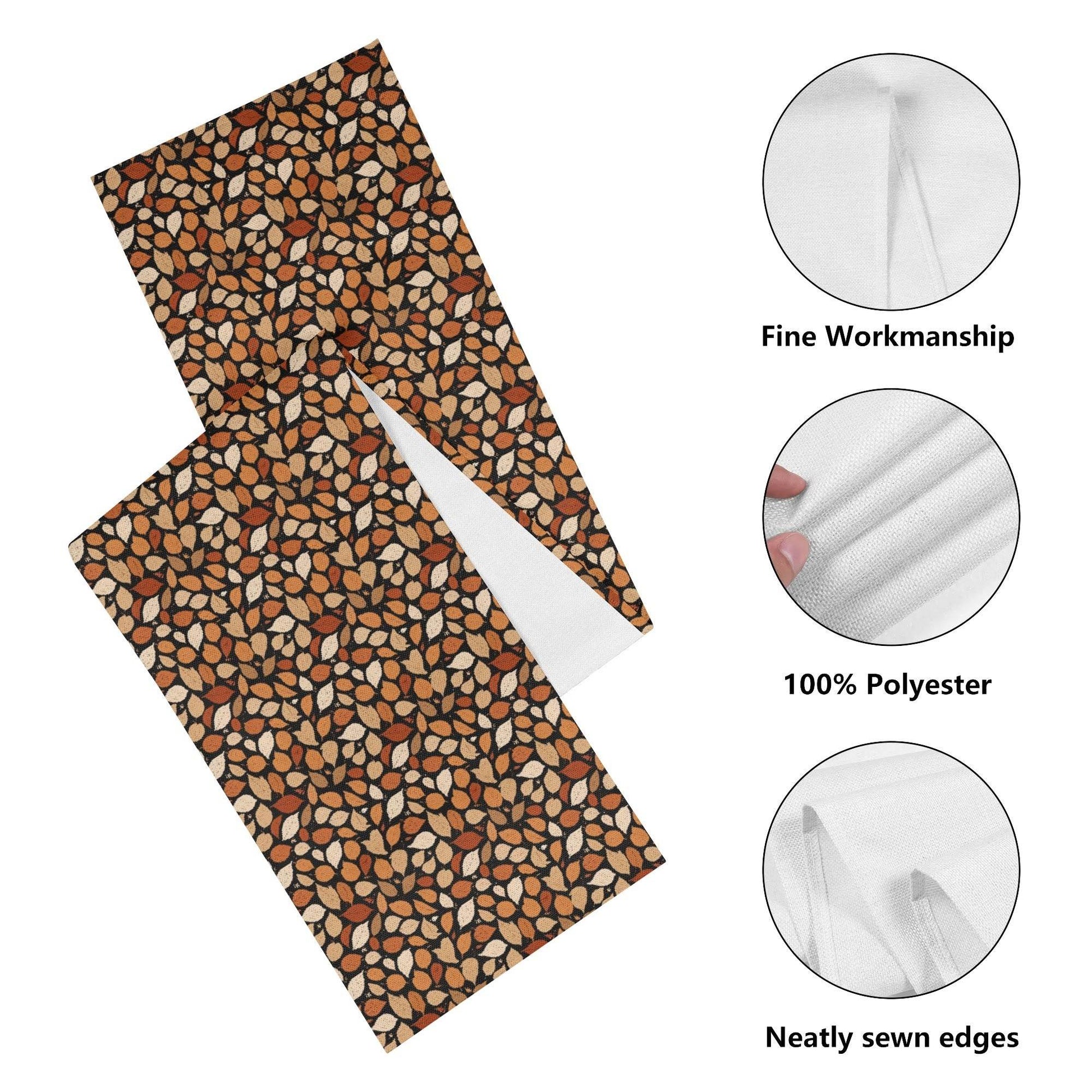 Red Leaves Polyester Table Runner - DeRose Seasonal