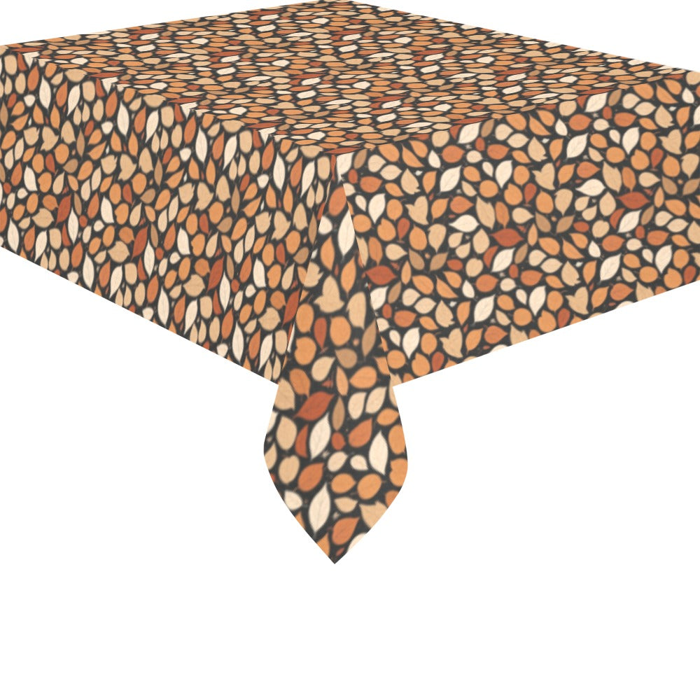Red Leaves Polyester Tablecloth Polyester Tablecloth 70"x 52" DeRose Seasonal