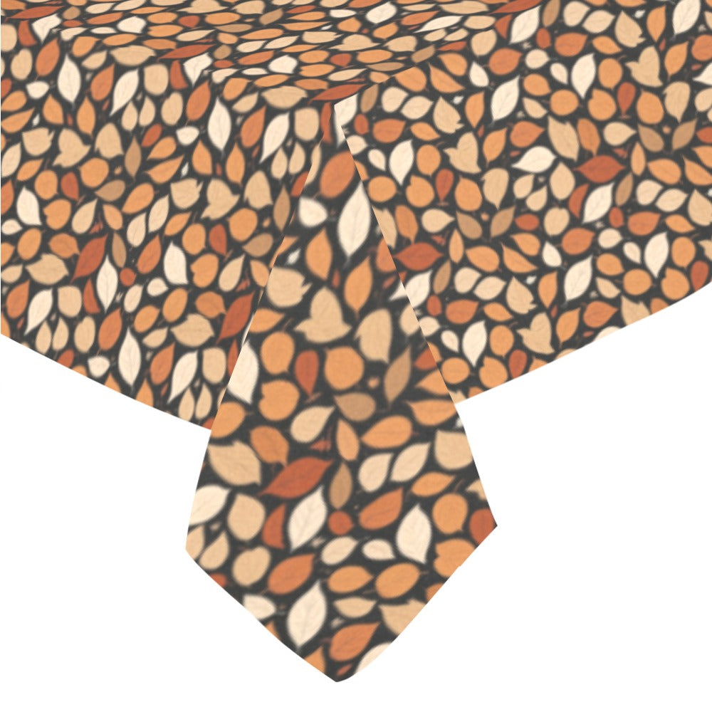 Red Leaves Polyester Tablecloth Polyester Tablecloth 70"x 52" DeRose Seasonal