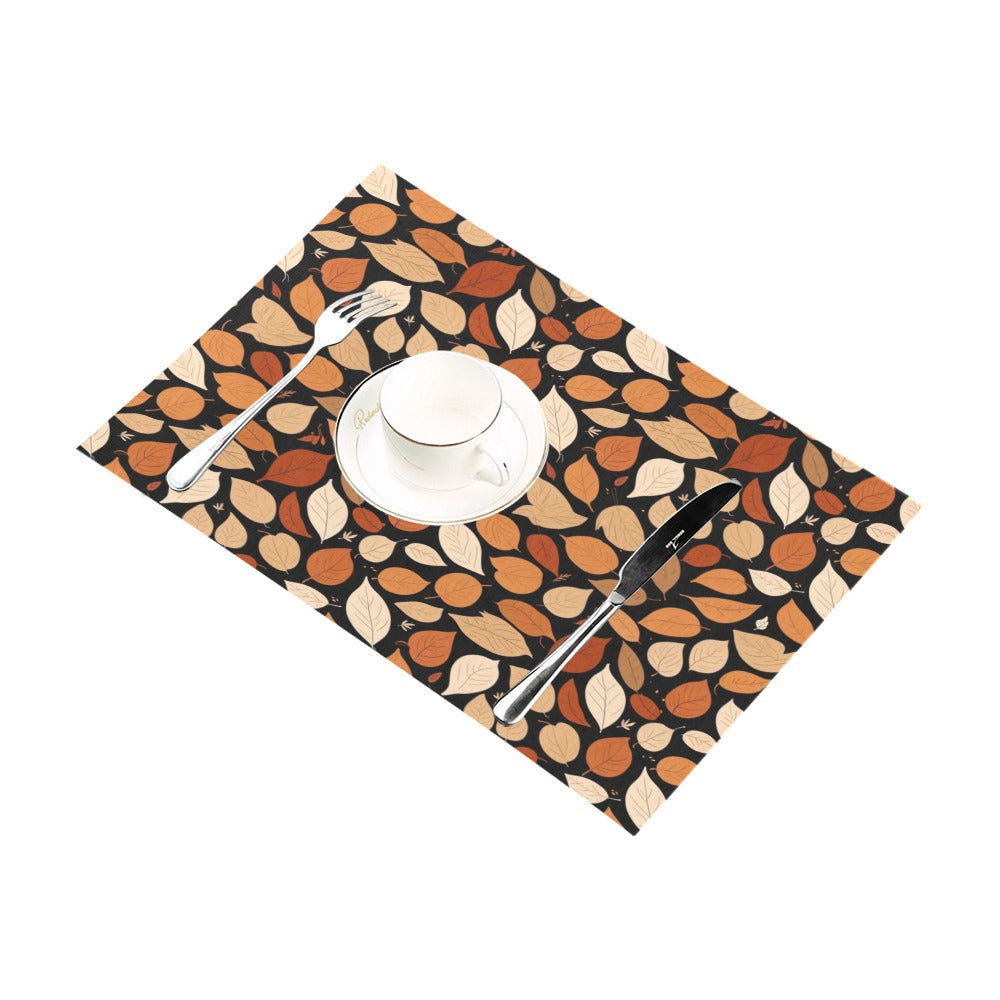 Red Leaves Table Placemat (set of 6) Placemats 12" x 18" (Set of 6) DeRose Seasonal