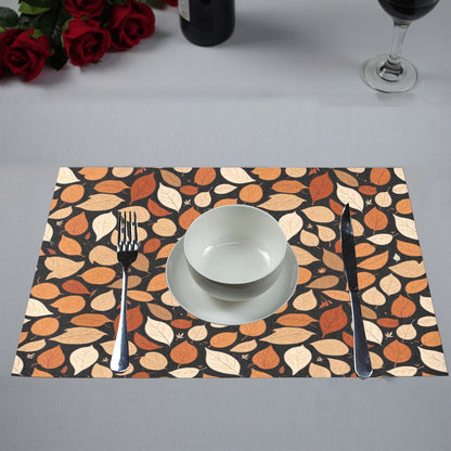 Red Leaves Table Placemat (set of 6) Placemats 12" x 18" (Set of 6) DeRose Seasonal