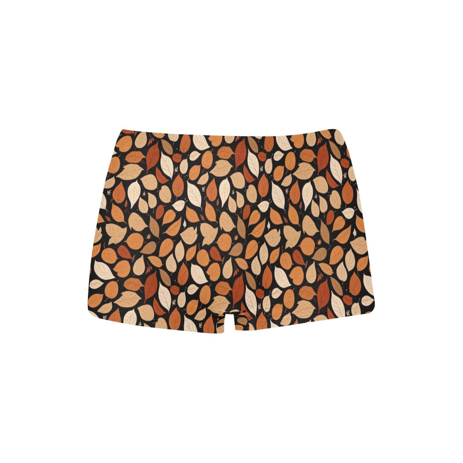 Red Leaves Women's Underwear Briefs Women's Boyshort Panties (Model L31) - DeRose Seasonal