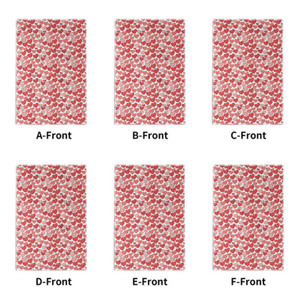 Red Little Hearts Hand Towels (6 Pcs) - DeRose Seasonal