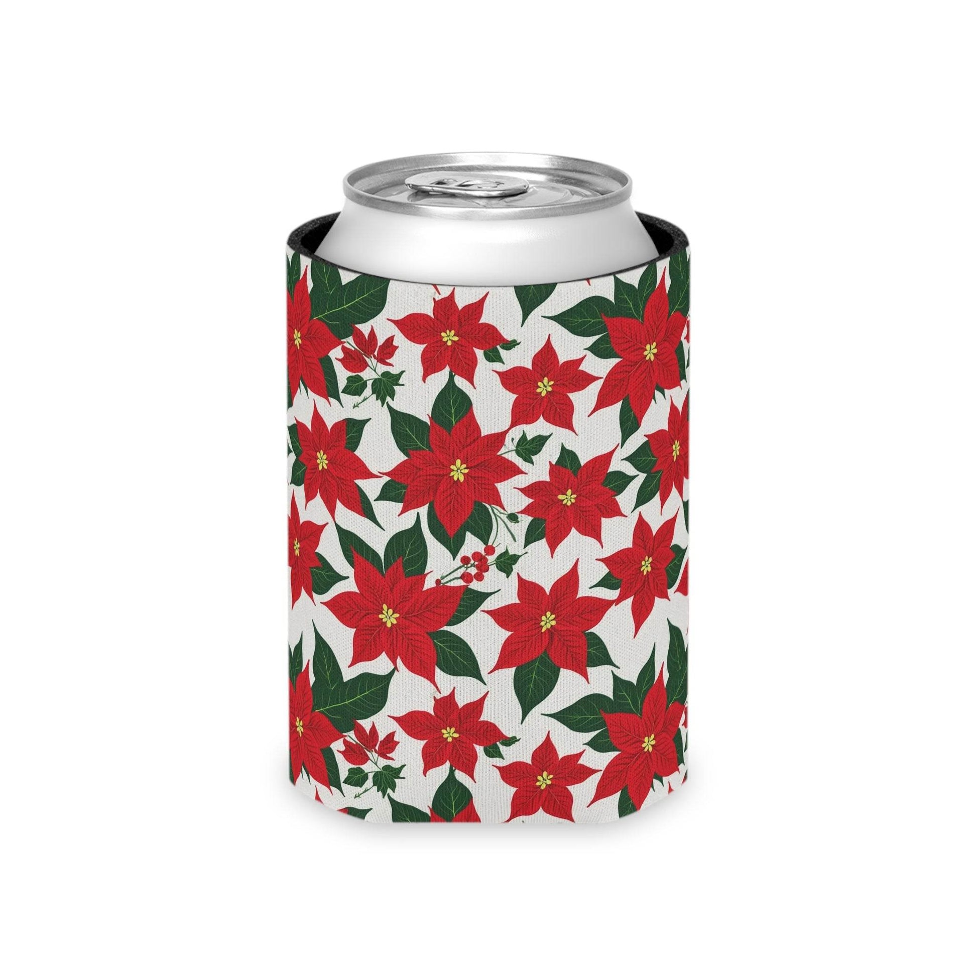 Poinsettia Floral Can Cooler BOGO 50% Off - DeRose Seasonal