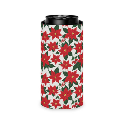 Poinsettia Floral Can Cooler BOGO 50% Off - DeRose Seasonal