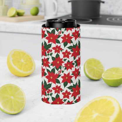 Poinsettia Floral Can Cooler BOGO 50% Off - DeRose Seasonal