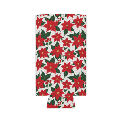 Poinsettia Floral Can Cooler BOGO 50% Off - DeRose Seasonal