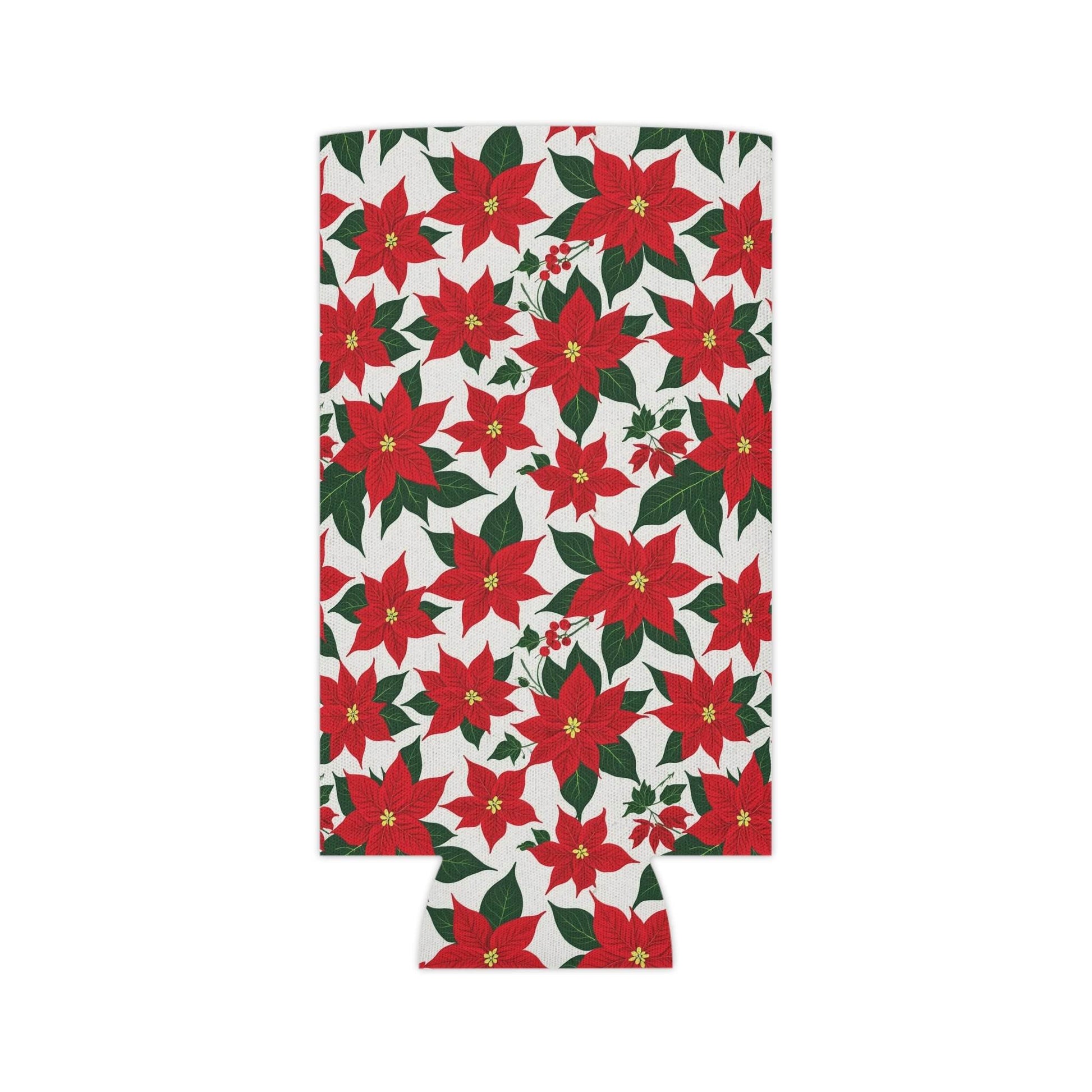 Poinsettia Floral Can Cooler BOGO 50% Off - DeRose Seasonal
