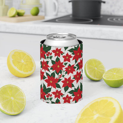 Poinsettia Floral Can Cooler BOGO 50% Off - DeRose Seasonal