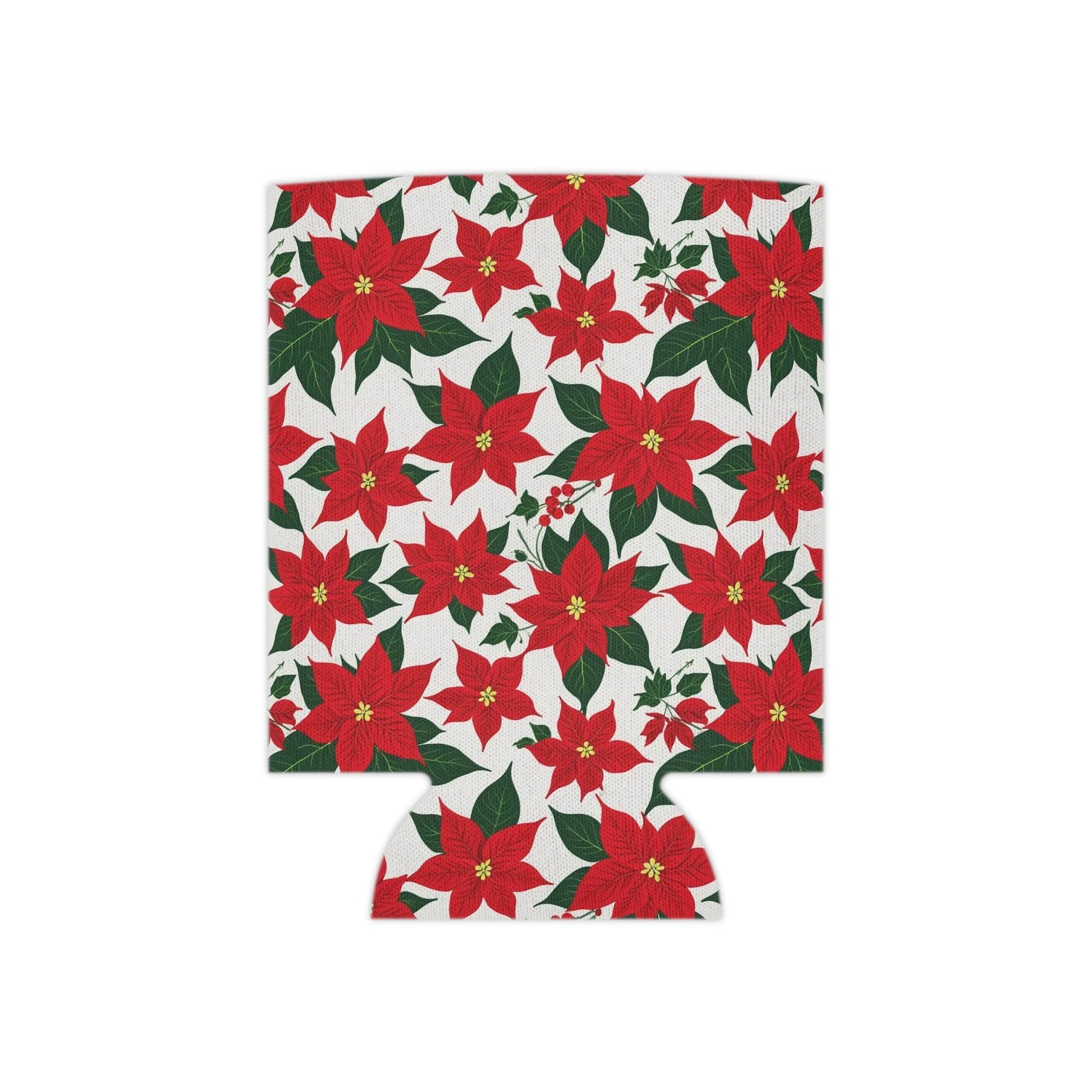 Poinsettia Floral Can Cooler BOGO 50% Off - DeRose Seasonal