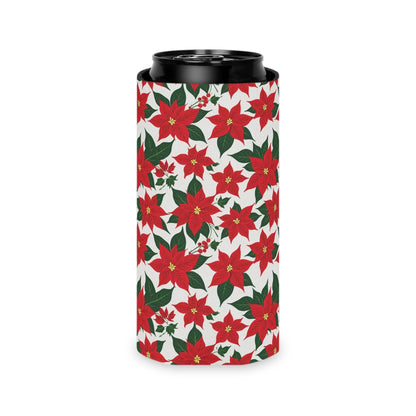 Poinsettia Floral Can Cooler BOGO 50% Off - DeRose Seasonal